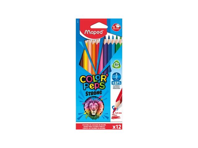 kleurpotlood Color'Peps Strong 12 potloden | KleurpotlodenWinkel.nl