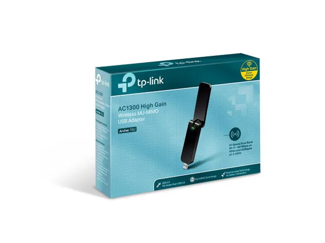 TP-Link Archer T4U, Draadloos, USB, WLAN, Wi-Fi 5 (802.11ac), 867 Mbit