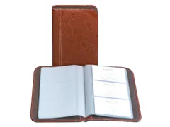 Visitekaartenmap Brepols Palermo voor 144stuks bruin