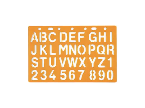 Sjabloon Standardgraph letters en cijfers 20mm