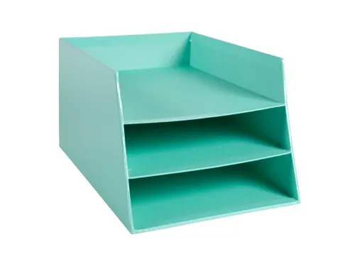 Kartonnen postmand 3 niveaus pastelgroen