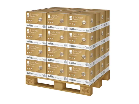 Satino Puresoft Toiletpapier met Dop 2-laags JT3 systeemrol Pallet