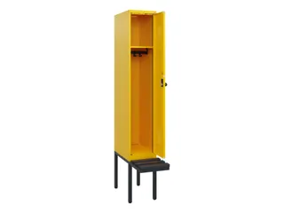 locker met bank,HxBxD 1950x300x815mm,1vak,vak B 300mm,draaigrendel - 1