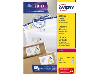 laseretiket Avery 38,1x21,2mm wit 100 vel 65 etiketten per vel - 1