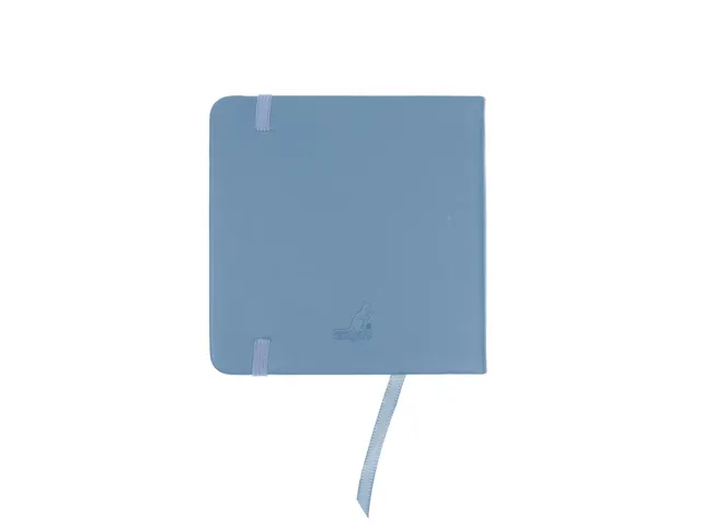 Schetsboek Kangaro 12x12cm sky blue PU HC 80 vel 140gr roomwit met ela
