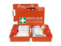 verbandkoffer,DIN 13157,ABS oranje,m. wandhouder
