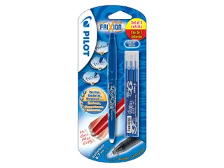 Rollerpen Pilot Frixion Ball 0.7mm BL-FR7 met 3 vullingen Blauw - 1
