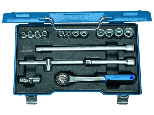 30 GMU-3 Dopsleutelset 3/8 inch 17-delig zeskant 6-19mm