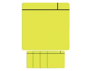 Magneet scrum 75x75mm geel 5 stuks - 1