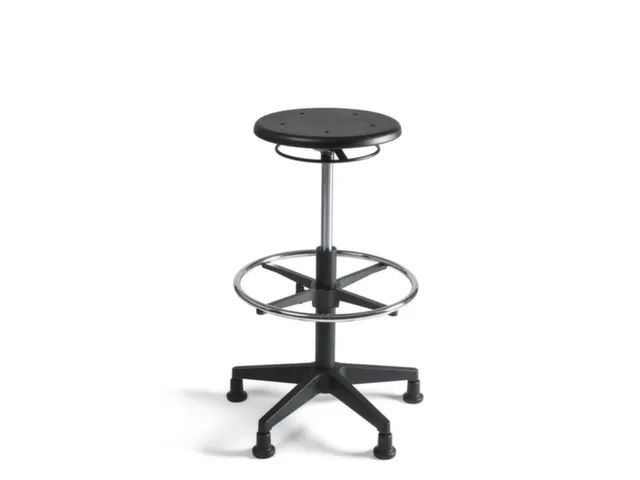 draaibare kruk,zitting HxØ 530-790x340mm,ronde zitting van PU