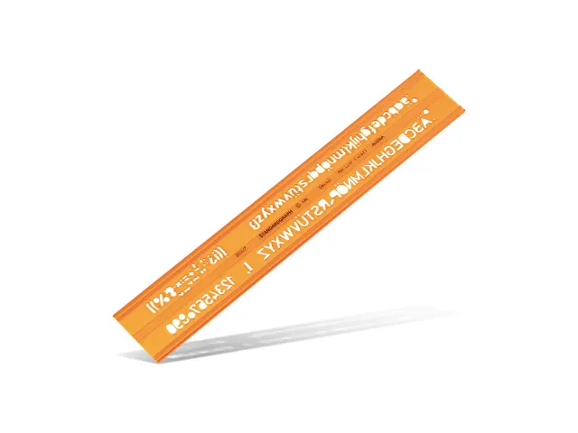 Lettersjabloon Standardgraph H-profiel vetgedrukt, recht 7mm