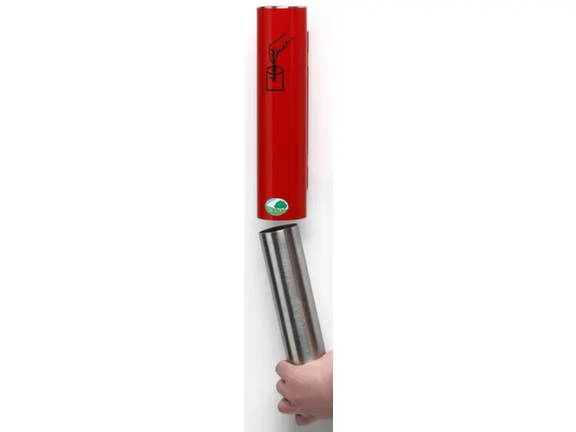 Cendrier mural 0,6L 300x70x100mm Acier Corps RAL3000 Rond