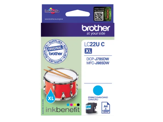 Inktcartridge Brother LC-22UC blauw