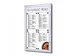 Vitrine à Menus d'extérieur avec panneau Logo 4x A4 Portrait Argent