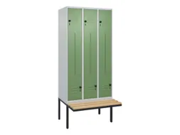 Z-garderobekast,HxBxD 2120x900x815mm,6vak,vak B 300mm,draaigrendel