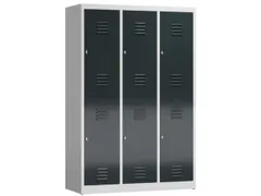 Dubbeldekse garderobekast 1800x1185x500mm 3x2vak 400mm RAL7035 RAL7016