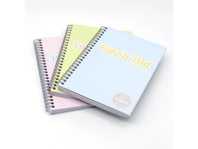 Carnet de notes à spirales Pukka Pad Pastel A5 ligné 3 pièces assor
