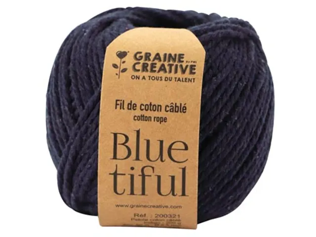 Macramé touw, ft 2,5 mm x 80 m, indigo