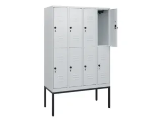 dubbeldekse locker,HxBxD 1950x1200x500mm,4x2vak.,vak B 300mm - 2