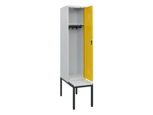 locker met bank,HxBxD 1950x400x815mm,1vak,vak B 400mm,cilinderslot