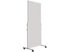 Dubbelzijdig Whiteboard 180x75cm Mobiel Emaille wit profiel
