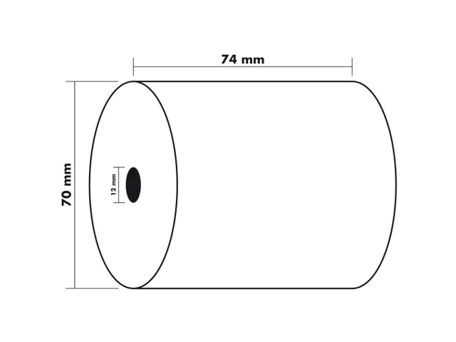 Rekenmachine Rol 74x70x12x44 1 laag offset extra wit 60 Gram Wit