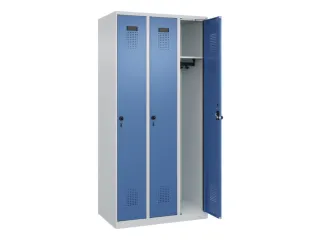 locker,HxBxD 1850x900x500mm,3vak,vak B 300mm,draaigrendel - 2