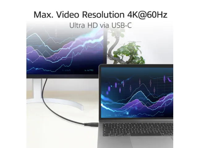 Kabel ACT USB-C standaard naar USB-C hoek boven/beneden 10Gbps 1m
