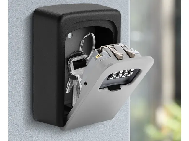 Sleutelkluis met combinatieslot 11.9 x 8.5 x 3.6cm Zwart Grijs