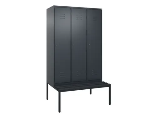 locker voor scheiding van kleding,HxBxD 2120x1200x815mm,3vak