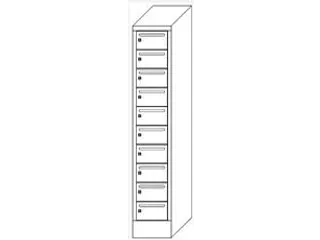 Postsorteerkast 1850x330x500mm 10 Vakken Ral7035 Front Ral5010 - 4