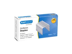 Nieten Rapesco 24 6mm 5000 stuks zilver