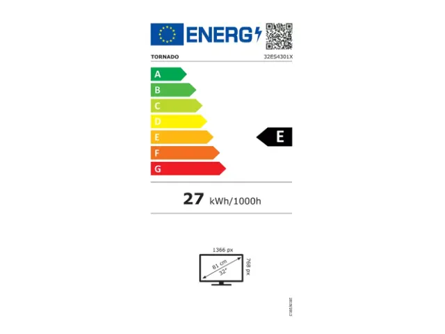 32ES4301X Tornado 32'' (81,28cm) Frameless WebOS Smart TV
