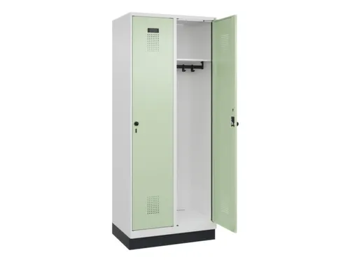 locker,HxBxD 1950x800x500mm,2vak,vak B 400mm,draaigrendel,sokkel