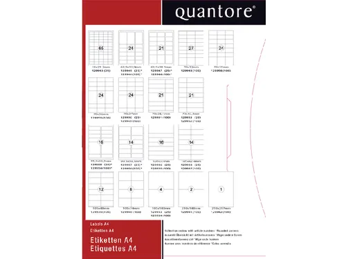Etiket Quantore 63.5x33.9mm wit 2400st