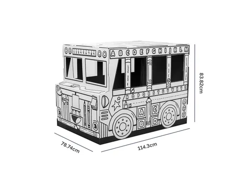 Kartonnen Speelbus Bankers Box Play inkleurbaar