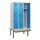 locker met bank,HxBxD 1950x900x815mm,3vak,vak B 300mm,draaigrendel