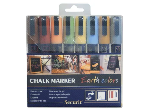 Krijtstift Securit Sma-510 Schuin 2-6mm Assorti Aardetinten