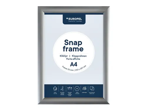 Europel Kliklijst Premium A4 25mm Zilver