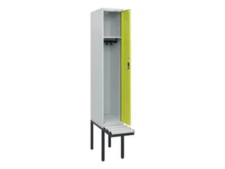 locker met bank,HxBxD 1950x300x815mm,1vak,vak B 300mm,cilinderslot - 1