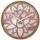 Wandklok Nextime dia 40cm Roze Hout Lotus