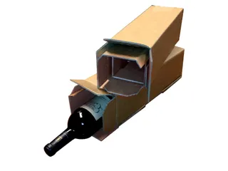 Verzenddoos fles IEZZY karton bruin 90x90x360mm - 1