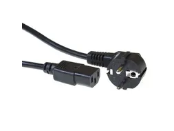 Kabel ACT Netsnoer CEE 7/7 male - C13 zwart 3 meter