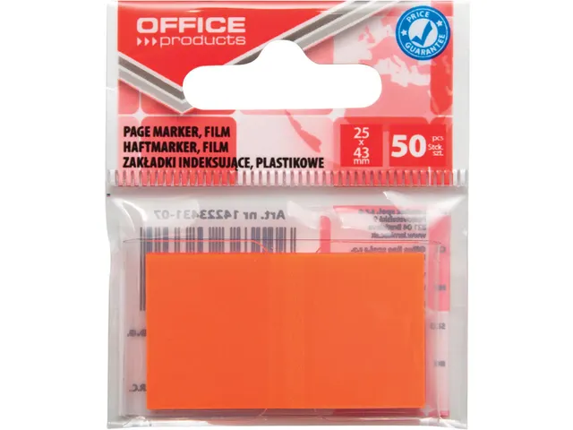 Index 25X43Mm Ophangzakje 50T Oranje