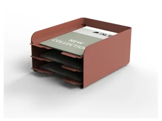 ODBLOC metalen brievenbak 3-delig terracotta - 4