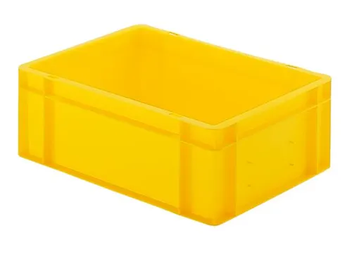 Euronorm-Stapelbak 13l 145x400x300mm Wanden/Bodem Gesloten Geel