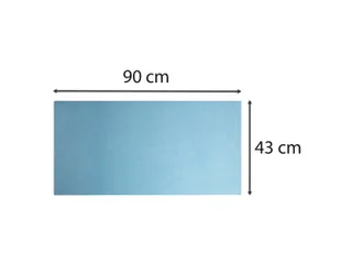 Onderlegger PU 43x90 donkerblw/lichtblw - 10