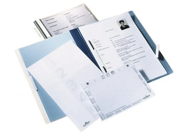 Personeelsmap met hangrail A4 2554 Blauw Retailverpakking