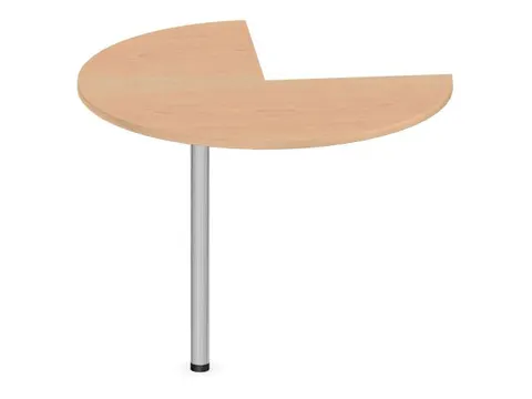 aanbouwtafel,i.h.v.,HxØ 720-840x1000mm,driekwartrond,NE-esdoorn