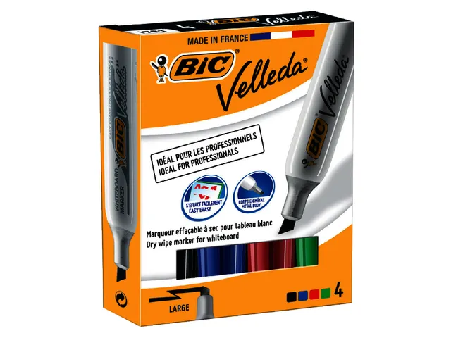 Viltstift Bic 1781 Whiteboard Schuin Assorti 3.2-5.5mm Set à 4st